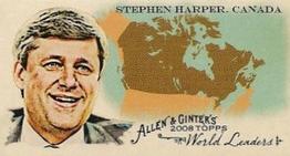 2008 Topps Allen & Ginter - Mini World Leaders #WL5 Stephen Harper Front