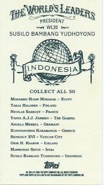 2008 Topps Allen & Ginter - Mini World Leaders #WL20 Susilo Bambang Yudhoyono Back