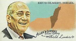 2008 Topps Allen & Ginter - Mini World Leaders #WL22 Ehud Olmert Front