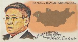 2008 Topps Allen & Ginter - Mini World Leaders #WL27 Sanjaa Bayar Front