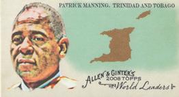 2008 Topps Allen & Ginter - Mini World Leaders #WL47 Patrick Manning Front