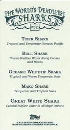 2008 Topps Allen & Ginter - Mini World's Deadliest Sharks #WDS-2 Tiger Shark Back