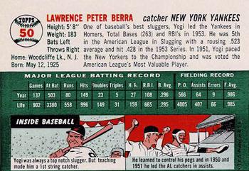 1954 Topps Sports Illustrated #50 Yogi Berra Back