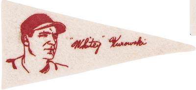 1950 American Nut & Chocolate Co. Pennants (F150) #NNO Whitey Kurowski Front