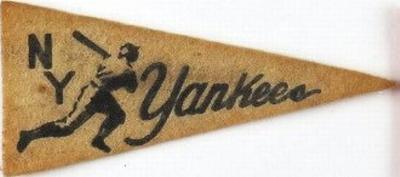 1946-49 American Nut & Chocolate Pennants #NNO New York Yankees Front
