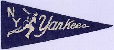 1946-49 American Nut & Chocolate Pennants (BF8) #NNO New York Yankees Front