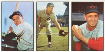 1953 Bowman Color - Advertising Samples #80/105/106 Ralph Kiner / Eddie Joost / Ken Raffensberger Front