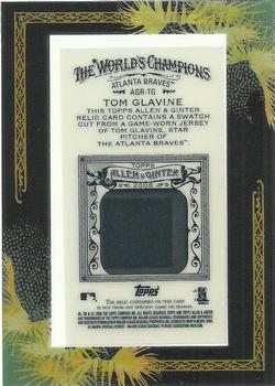 2008 Topps Allen & Ginter - Relics #AGR-TG Tom Glavine Back