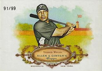 2008 Topps Allen & Ginter - Rip Cards #RC77 Vernon Wells Front