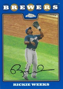 2008 Topps Chrome - Blue Refractors #175 Rickie Weeks Front