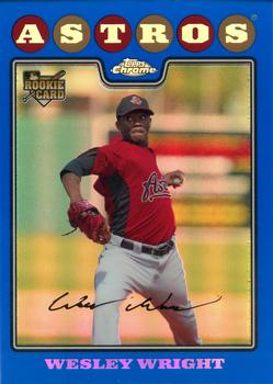 2008 Topps Chrome - Blue Refractors #213 Wesley Wright Front