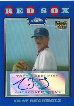 2008 Topps Chrome - Blue Refractors #229 Clay Buchholz Front