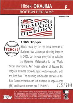 2008 Topps Chrome - Trading Card History Blue Refractors #TCHC13 Hideki Okajima Back