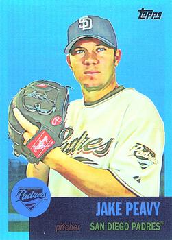 2008 Topps Chrome - Trading Card History Blue Refractors #TCHC42 Jake Peavy Front
