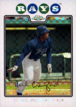 2008 Topps Chrome - X-Fractors #86 Carl Crawford Front