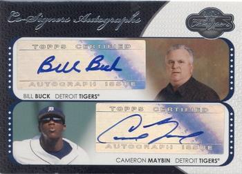 2008 Topps Co-Signers - Dual Autographs #CS-BM Bill Buck / Cameron Maybin Front