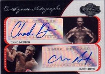 2008 Topps Co-Signers - Dual Autographs #CS-DB Chad Dawson / Andre Berto Front