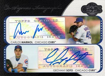 2008 Topps Co-Signers - Dual Autographs #CS-MS Carlos Marmol / Geovany Soto Front