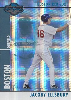 2008 Topps Co-Signers - Hyper Plaid Blue #001 Jacoby Ellsbury Front