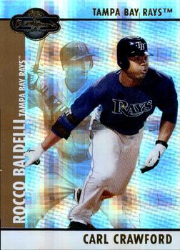 2008 Topps Co-Signers - Hyper Plaid Gold #017 Carl Crawford / Rocco Baldelli Front