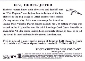 2007 Topps Flashback Fridays #FF2 Derek Jeter Back