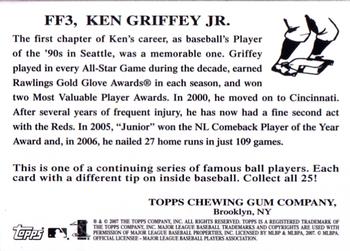 2007 Topps Flashback Fridays #FF3 Ken Griffey Jr. Back