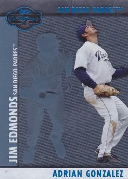 2008 Topps Co-Signers - Silver Blue #079 Adrian Gonzalez / Jim Edmonds Front