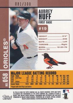 2008 Topps Co-Signers - Silver Bronze #058 Aubrey Huff / Corey Patterson Back
