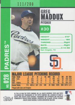 2008 Topps Co-Signers - Silver Green #028 Greg Maddux / Brian Giles Back