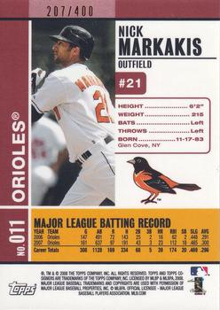 2008 Topps Co-Signers - Silver Red #011 Nick Markakis / Brian Roberts Back