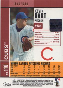 2008 Topps Co-Signers - Silver Red #110 Kevin Hart Back