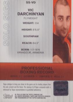 2008 Topps Co-Signers - Solo Sigs #SS-VD Vic Darchinyan Back