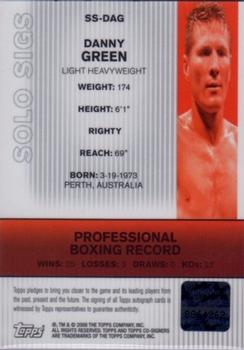 2008 Topps Co-Signers - Solo Sigs #SS-DAG Danny Green Back