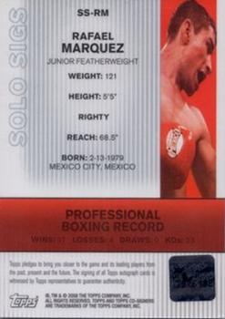 2008 Topps Co-Signers - Solo Sigs #SS-RM Rafael Marquez Back
