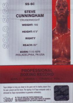 2008 Topps Co-Signers - Solo Sigs #SS-SC Steve Cunningham Back