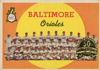 2008 Topps Heritage - 50th Anniversary Buybacks #48 Orioles Team Card / First Series Checklist: 1-88 Front