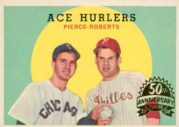 2008 Topps Heritage - 50th Anniversary Buybacks #156 Ace Hurlers (Billy Pierce / Robin Roberts) Front