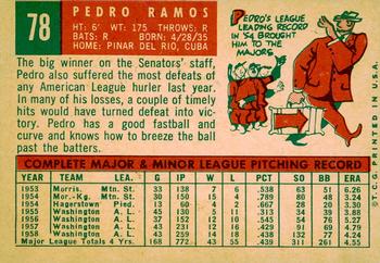 2008 Topps Heritage - 50th Anniversary Buybacks #78 Pedro Ramos Back