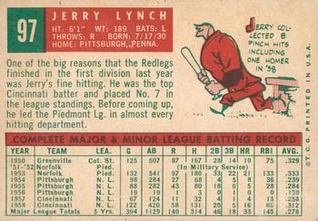 2008 Topps Heritage - 50th Anniversary Buybacks #97 Jerry Lynch Back