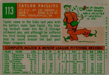 2008 Topps Heritage - 50th Anniversary Buybacks #113 Taylor Phillips Back