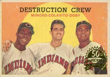 2008 Topps Heritage - 50th Anniversary Buybacks #166 Destruction Crew (Minnie Minoso / Rocky Colavito / Larry Doby) Front