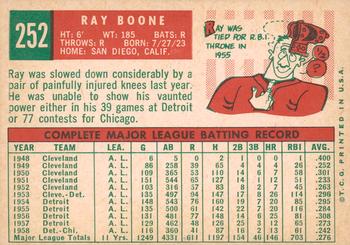 2008 Topps Heritage - 50th Anniversary Buybacks #252 Ray Boone Back