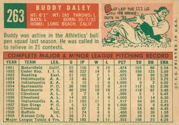 2008 Topps Heritage - 50th Anniversary Buybacks #263 Buddy Daley Back