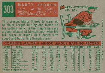 2008 Topps Heritage - 50th Anniversary Buybacks #303 Marty Keough Back