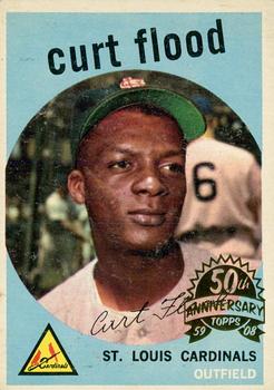 2008 Topps Heritage - 50th Anniversary Buybacks #353 Curt Flood Front