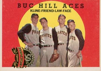 2008 Topps Heritage - 50th Anniversary Buybacks #428 Buc Hill Aces (Ron Kline / Bob Friend / Vern Law / Roy Face) Front