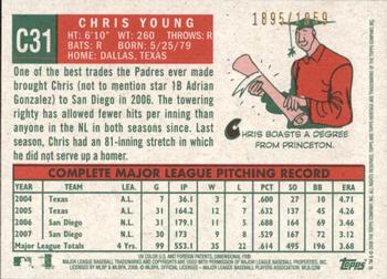 2008 Topps Heritage - Chrome #C31 Chris Young  Back