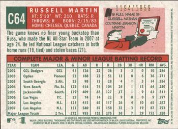 2008 Topps Heritage - Chrome #C64 Russell Martin  Back
