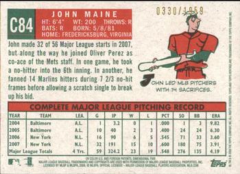 2008 Topps Heritage - Chrome #C84 John Maine  Back