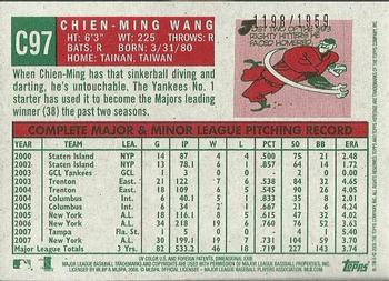 2008 Topps Heritage - Chrome #C97 Chien-Ming Wang  Back